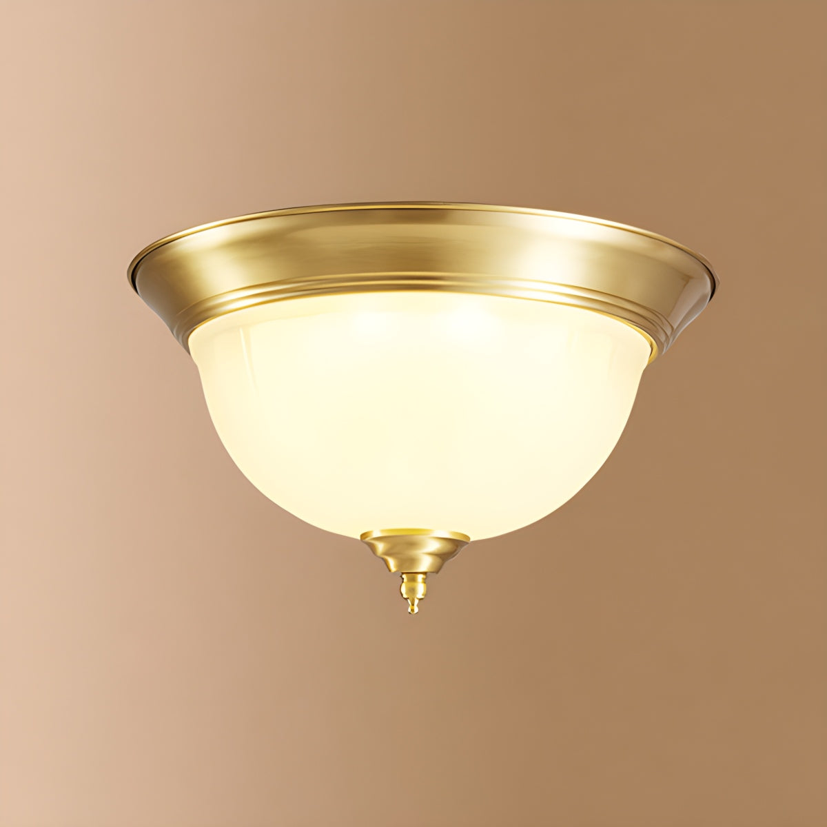 Feyran European Style Copper Glass Ceiling Lamp-D