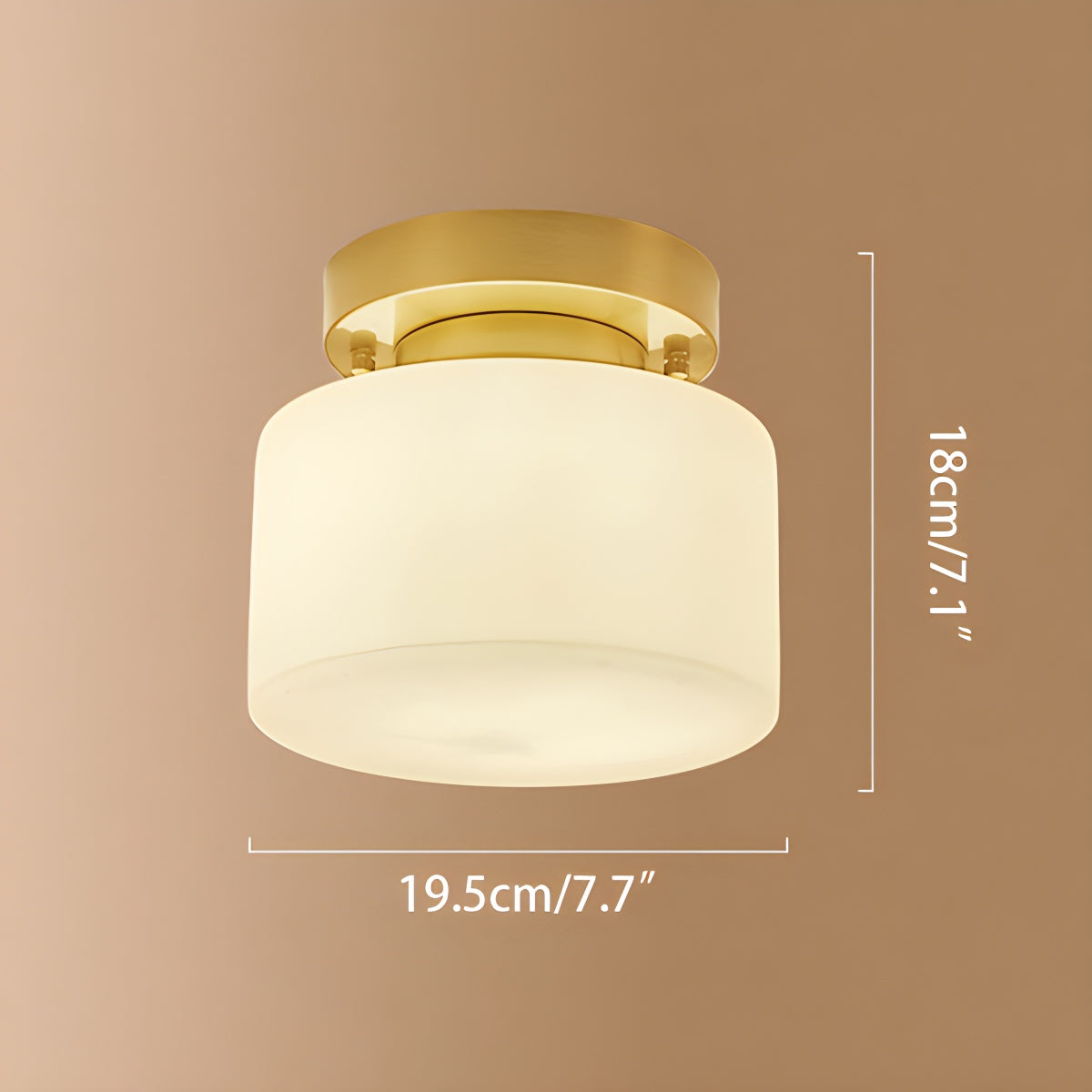 Feyran European Style Copper Glass Ceiling Lamp-D