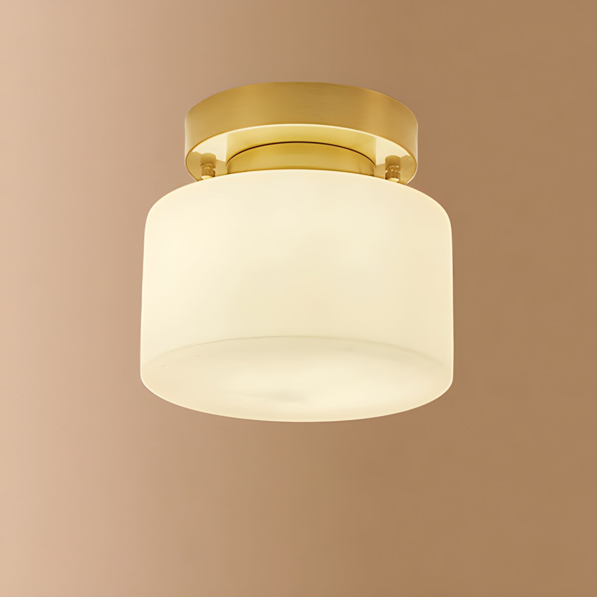 Feyran European Style Copper Glass Ceiling Lamp-D