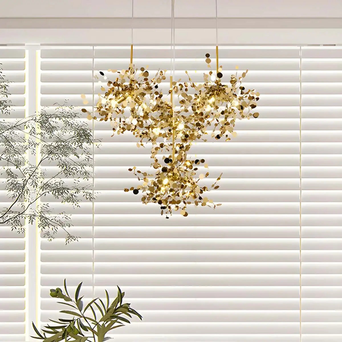 Feyran Argent/Gold Cloud Multi Pendant Chandelier