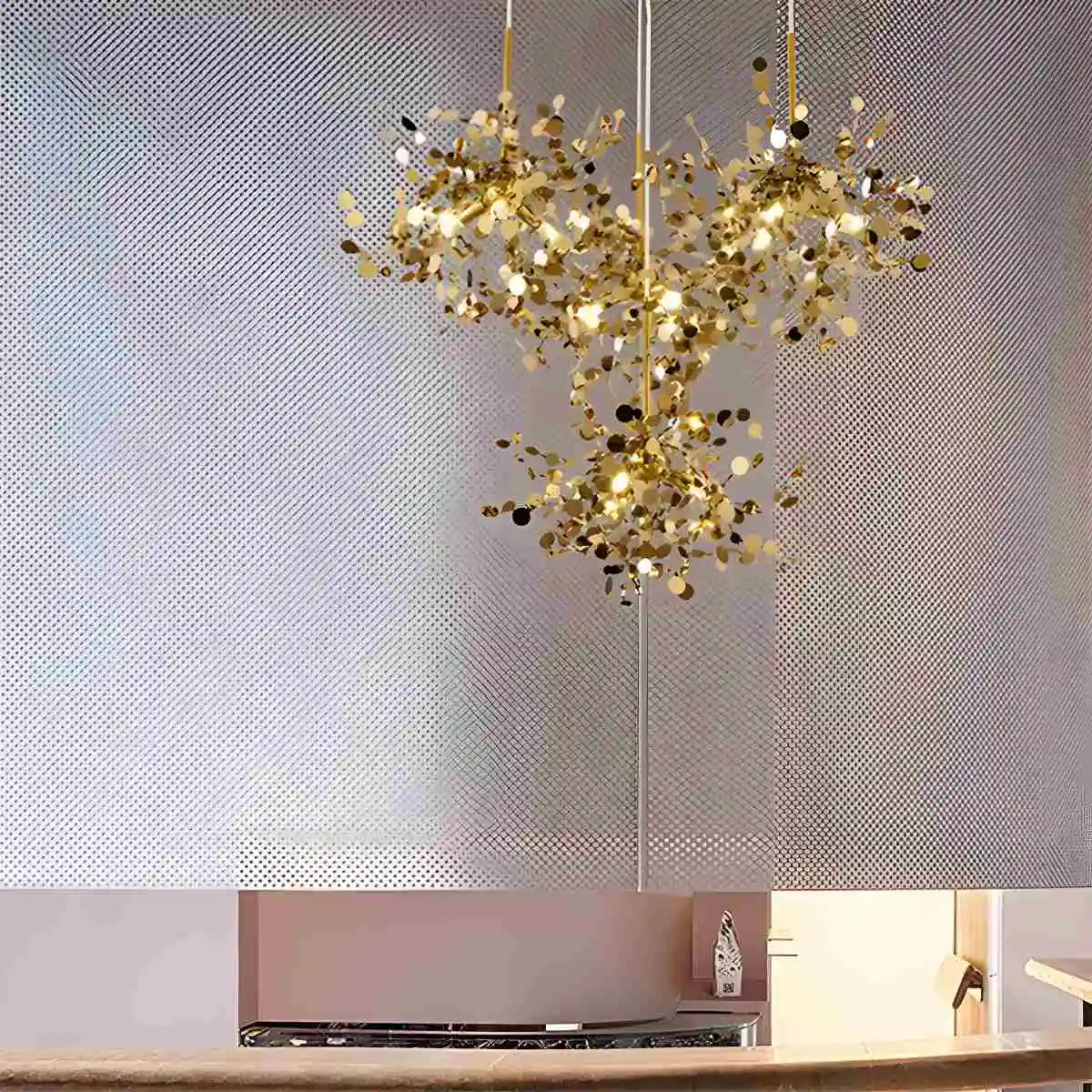 Feyran Argent/Gold Cloud Multi Pendant Chandelier