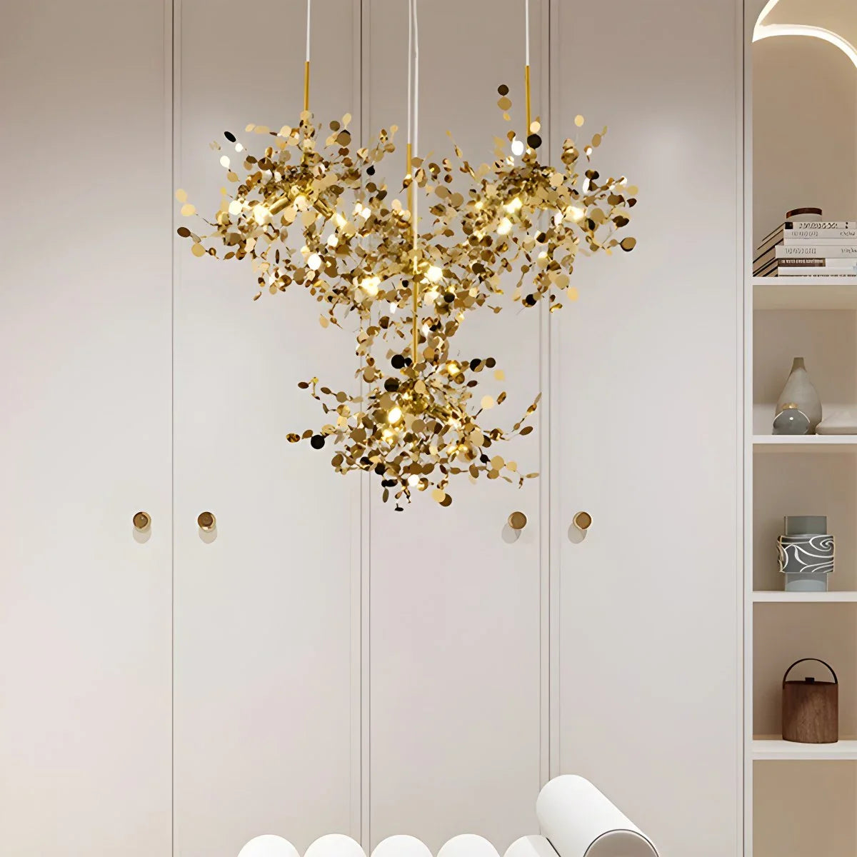 Feyran Argent/Gold Cloud Multi Pendant Chandelier