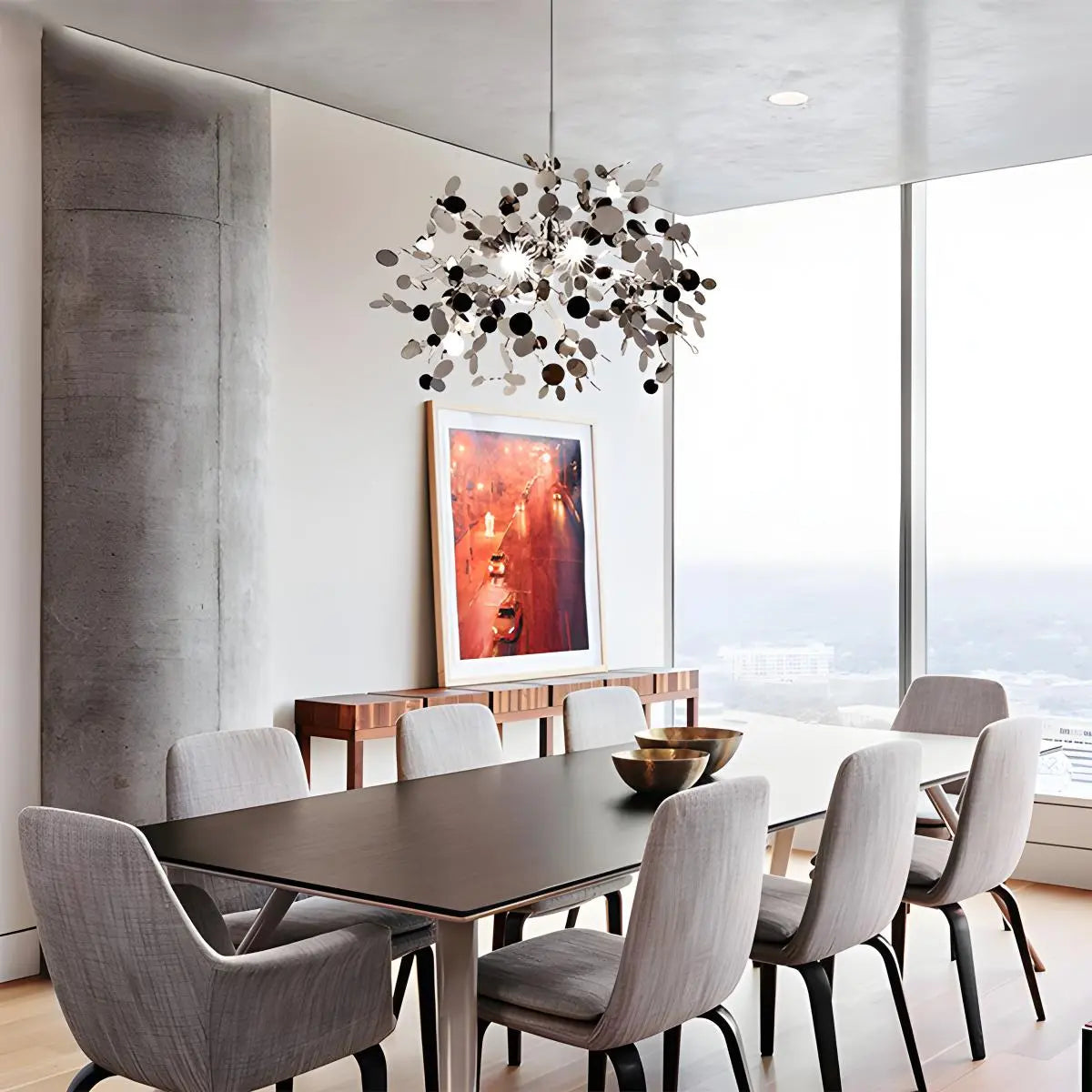 Feyran Argent/Gold Cloud Multi Pendant Chandelier