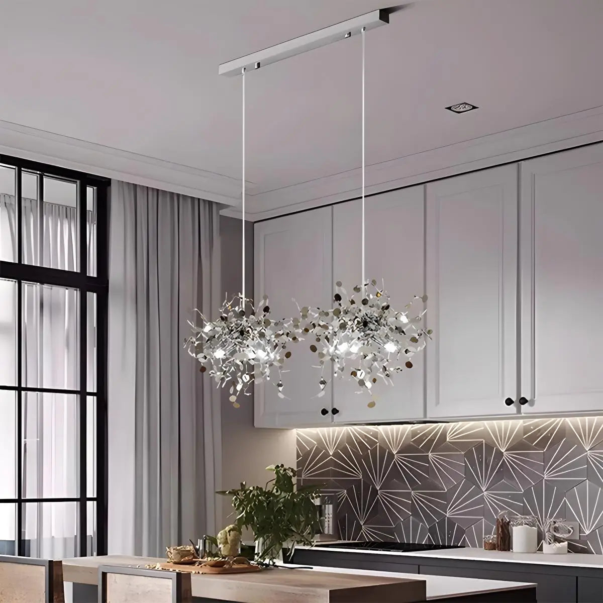 Feyran Argent/Gold Cloud Multi Pendant Chandelier
