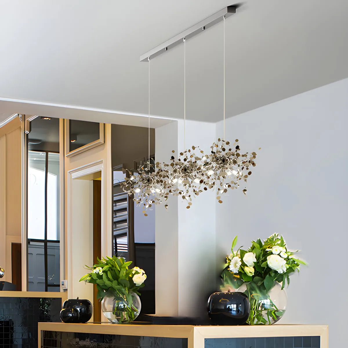 Feyran Argent/Gold Cloud Multi Pendant Chandelier