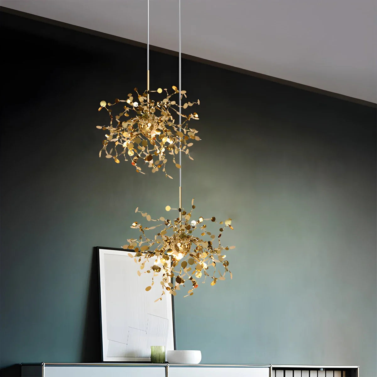 Feyran Argent/Gold Cloud Multi Pendant Chandelier
