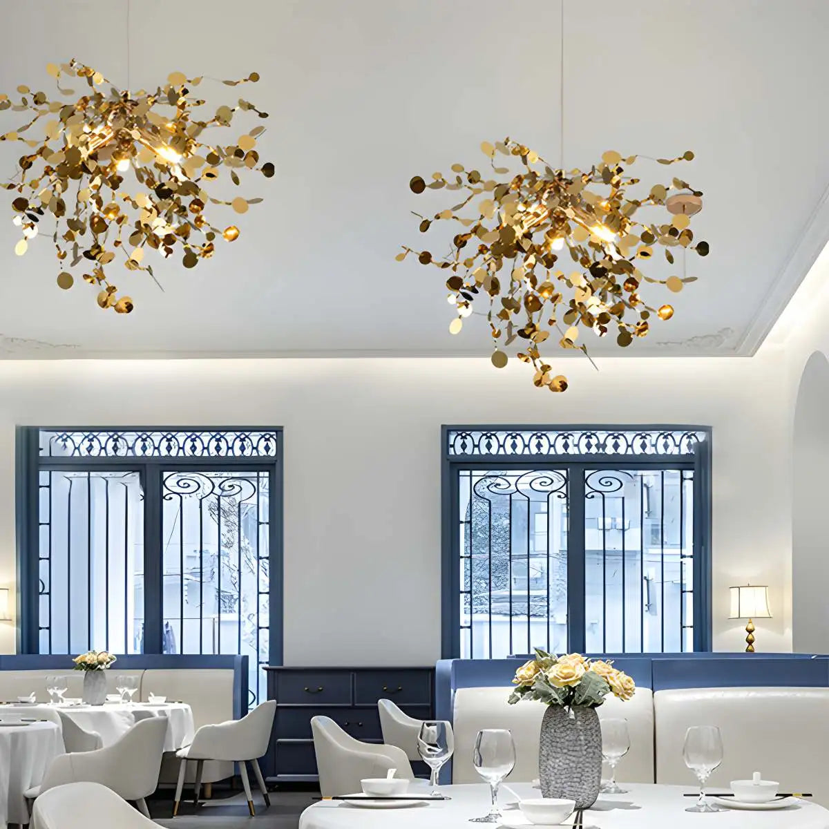Feyran Argent/Gold Cloud Multi Pendant Chandelier