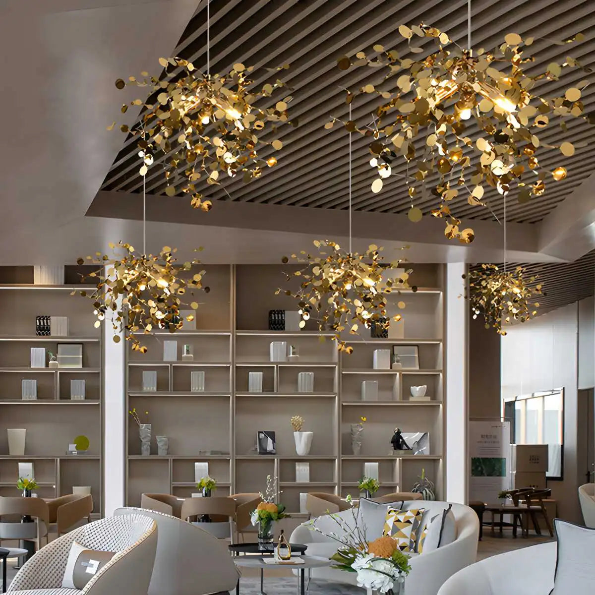 Feyran Argent/Gold Cloud Multi Pendant Chandelier