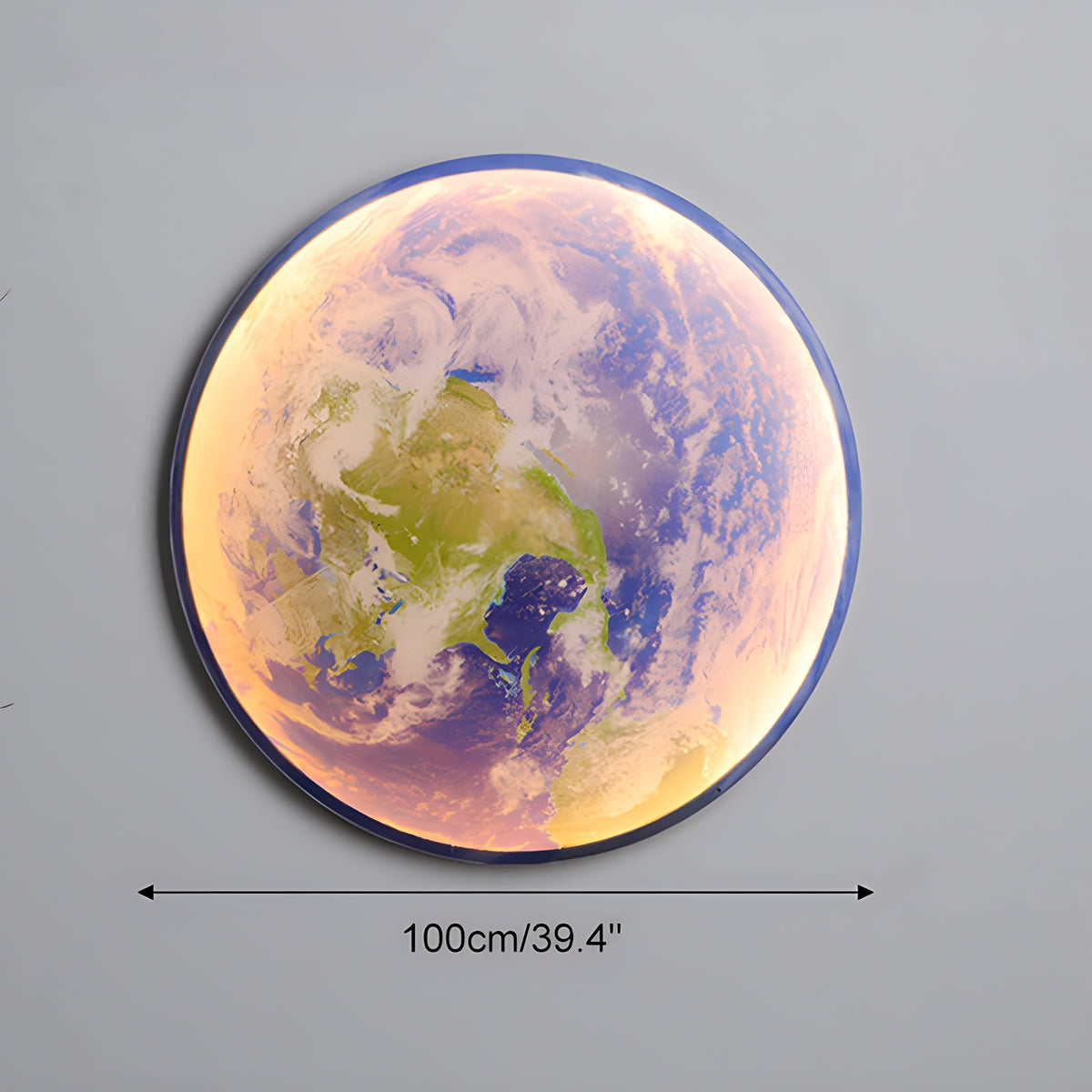 Feyran Moon/Earth Art Mural Wall Lamp