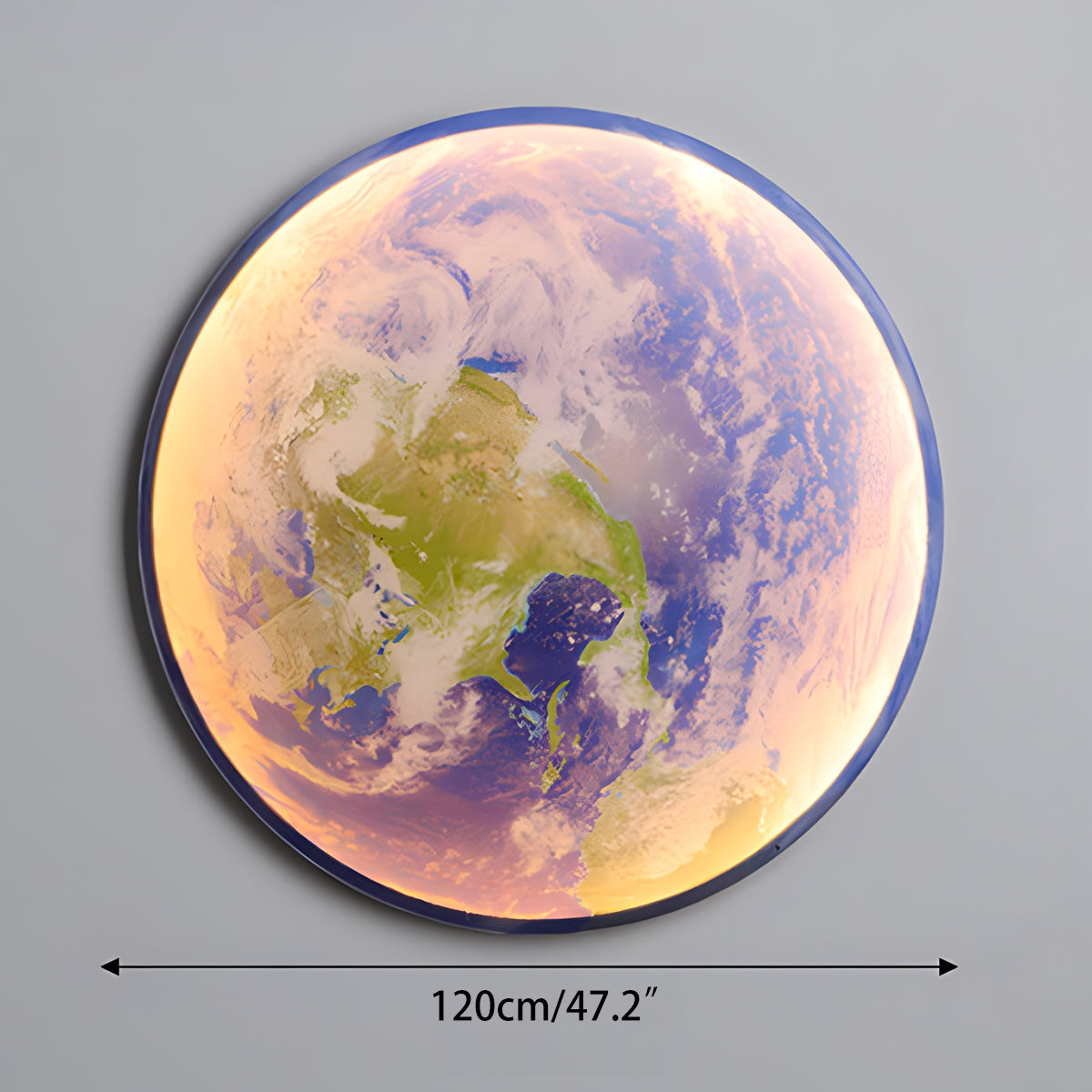 Feyran Moon/Earth Art Mural Wall Lamp