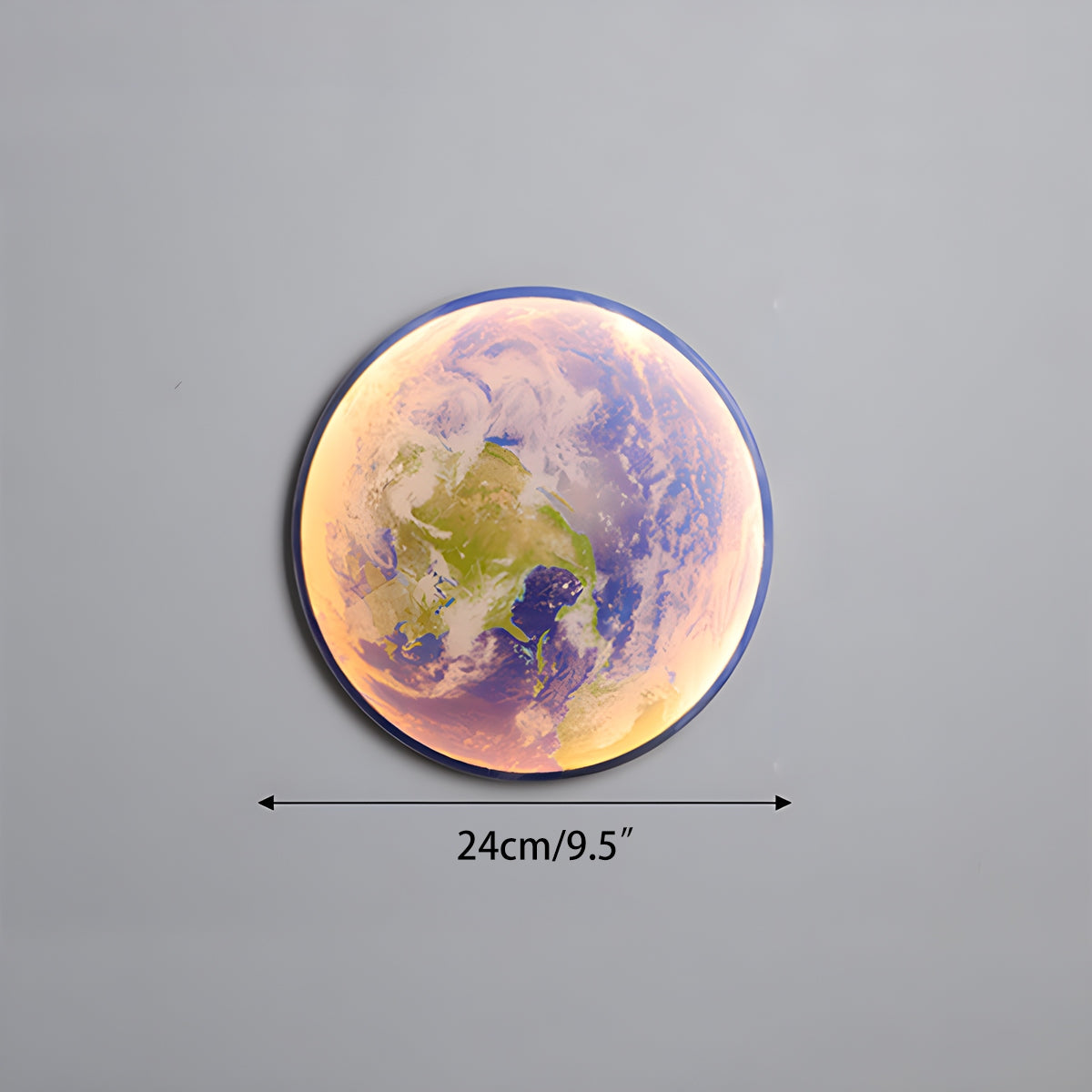 Feyran Moon/Earth Art Mural Wall Lamp
