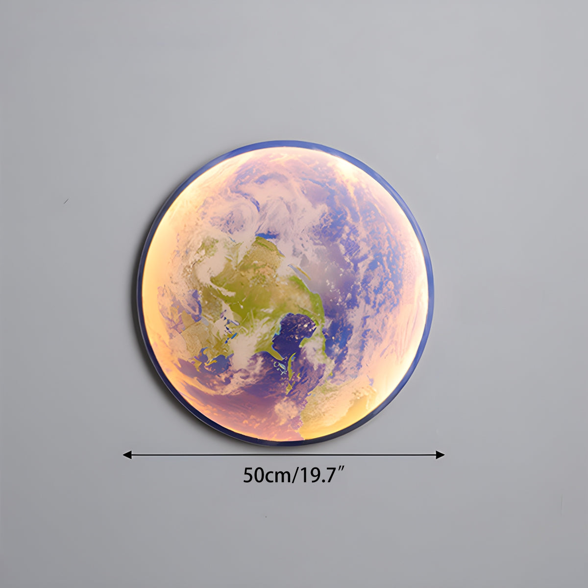Feyran Moon/Earth Art Mural Wall Lamp