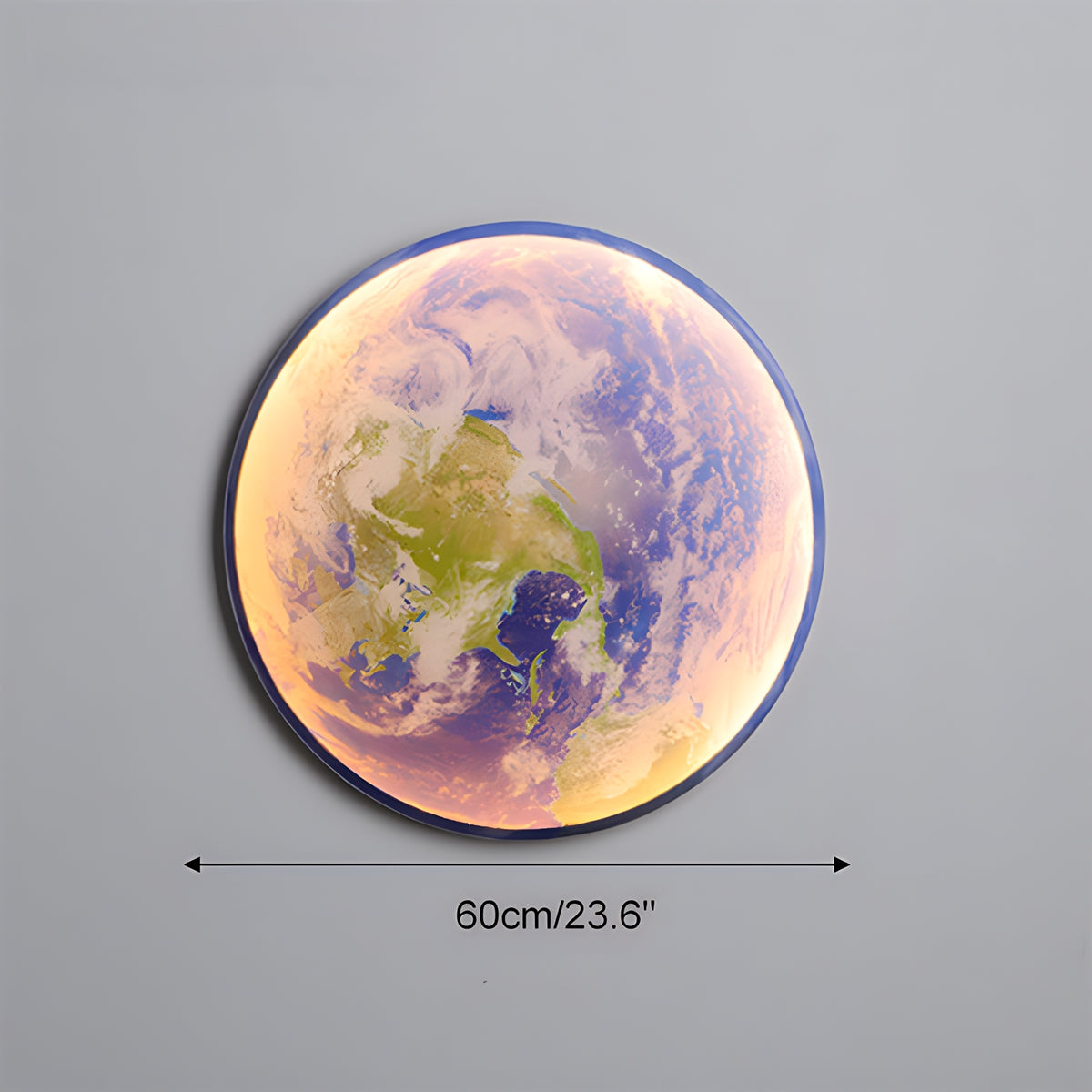 Feyran Moon/Earth Art Mural Wall Lamp