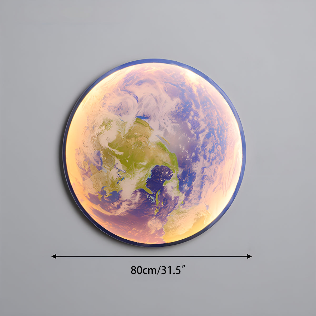Feyran Moon/Earth Art Mural Wall Lamp