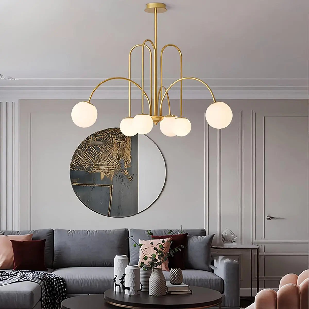 Feyran Avi Double Layer Glass Chandelier