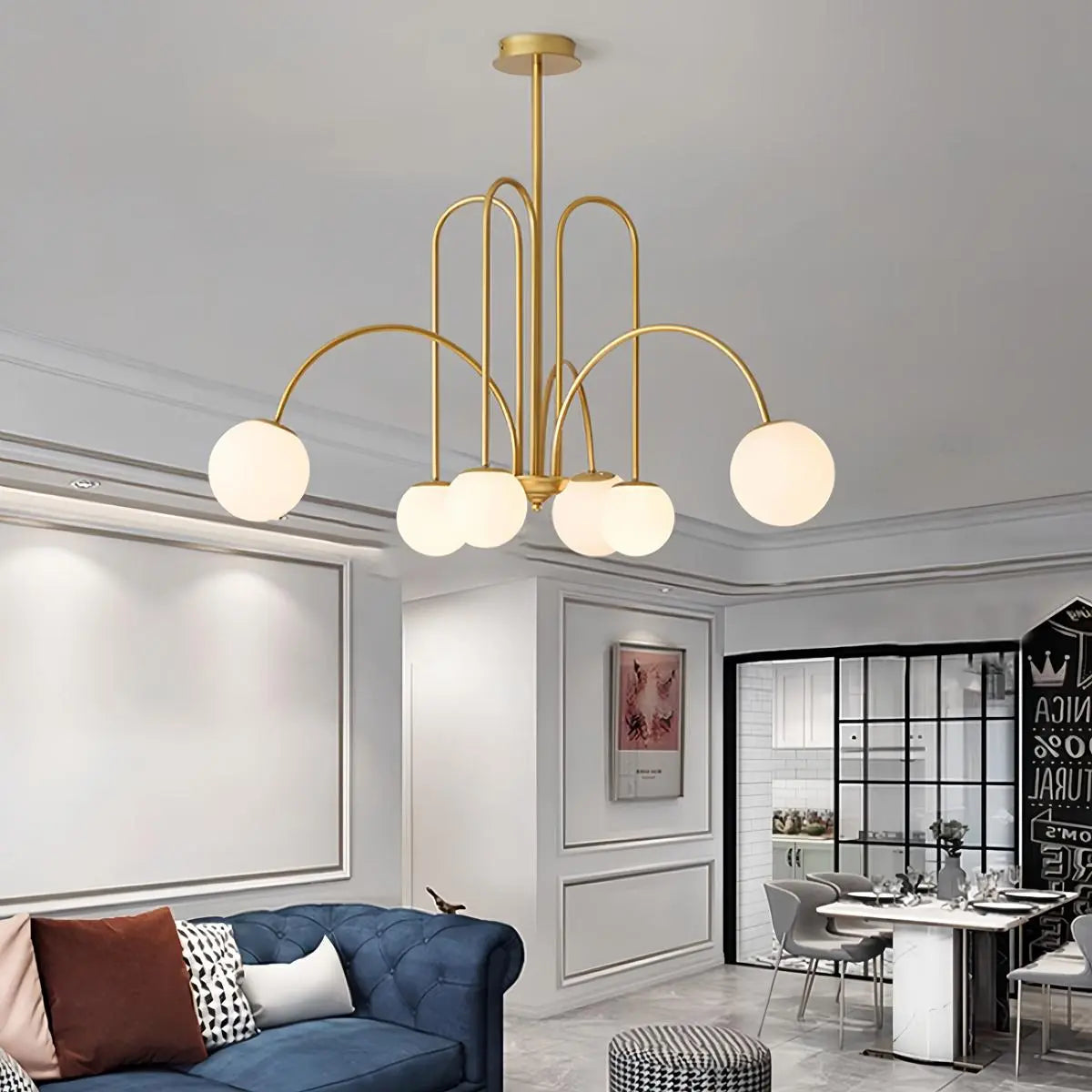 Feyran Avi Double Layer Glass Chandelier
