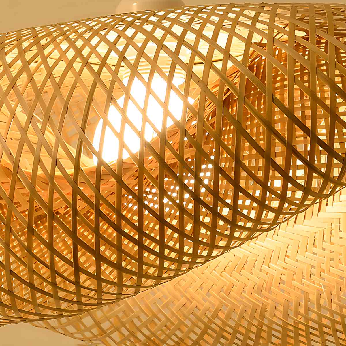 Feyran Bamboo Weaving Pendant Light for Dining Room