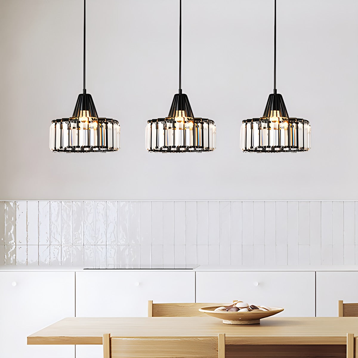 Feyran Modern Iron Art Glass Pendant Lamp for Kitchen