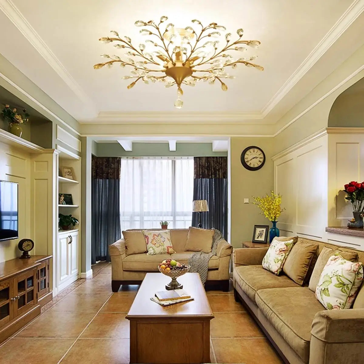 Feyran Branch Crystal Chandelier for Living Room