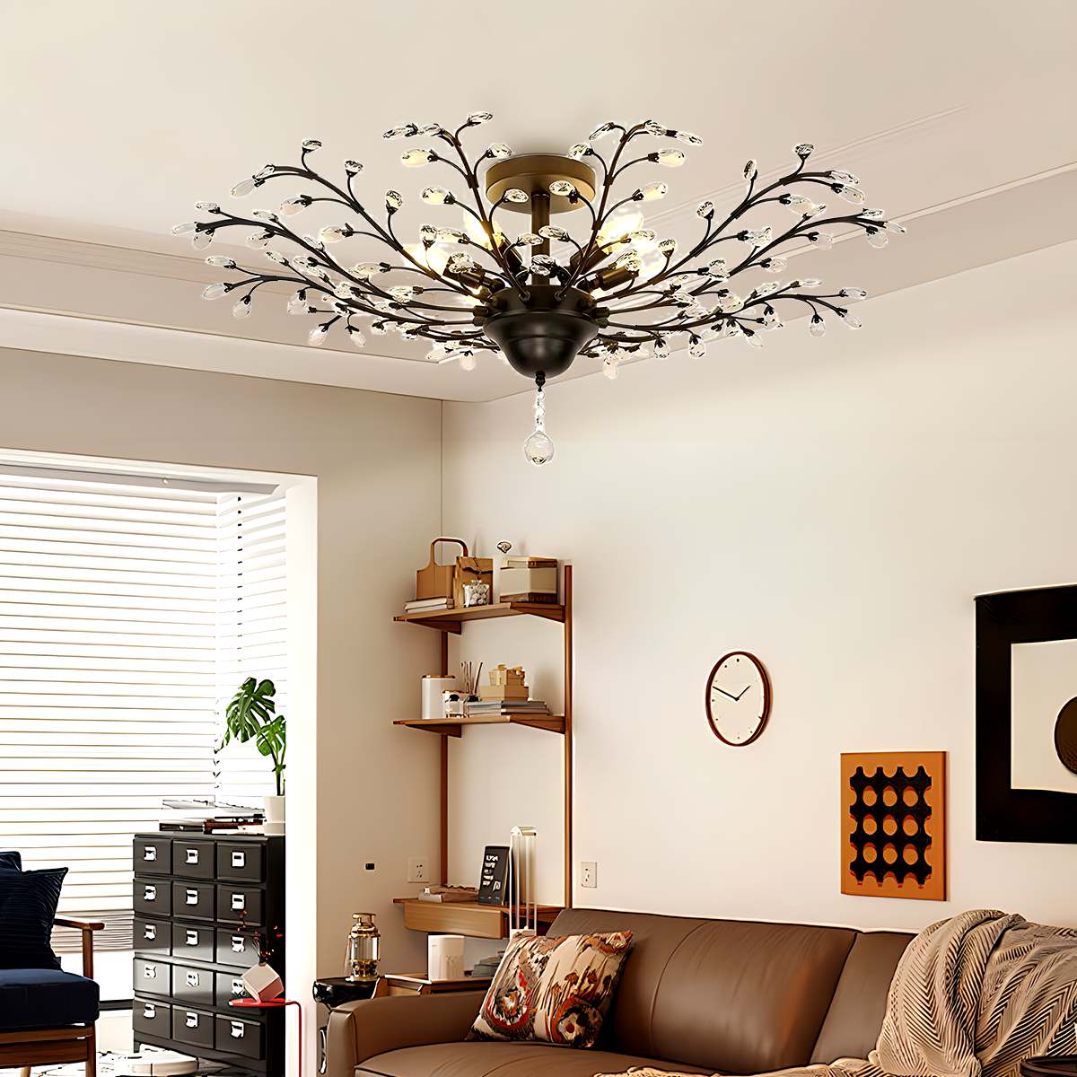 Feyran Branch Crystal Chandelier for Living Room