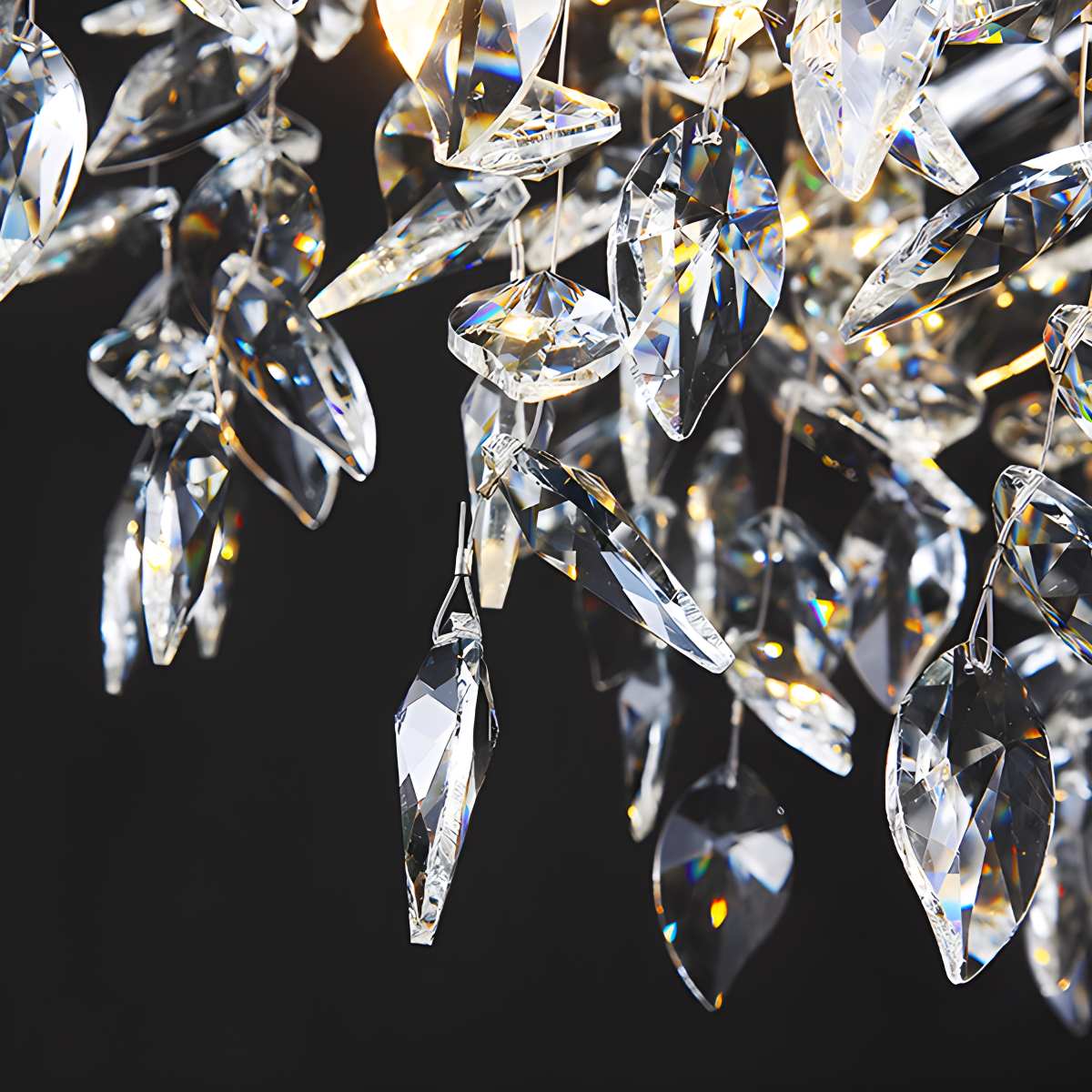 Feyran Leaf Crystal Chandelier for Living Room