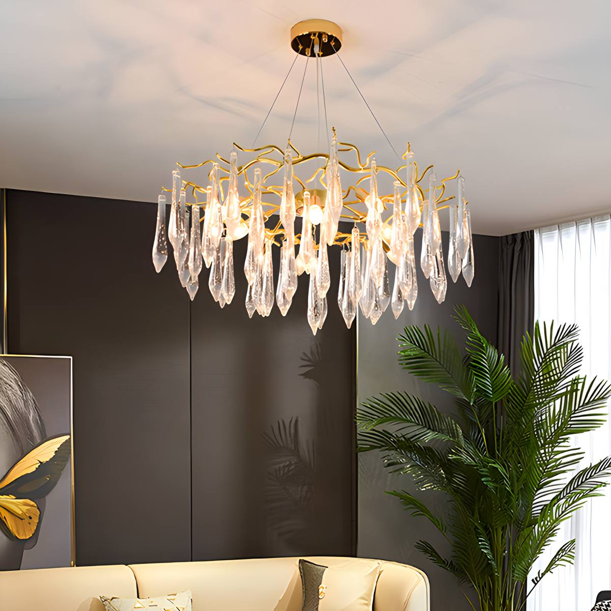Feyran Branch Water Droplet Chandelier