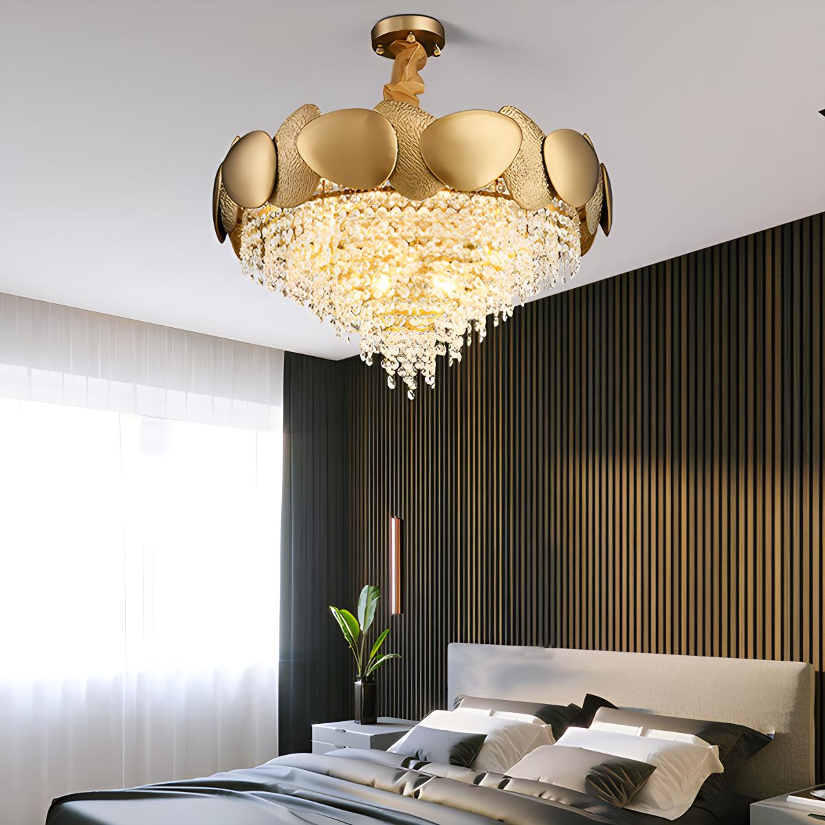 Feyran Luxurious Crystal Golden Chandelier