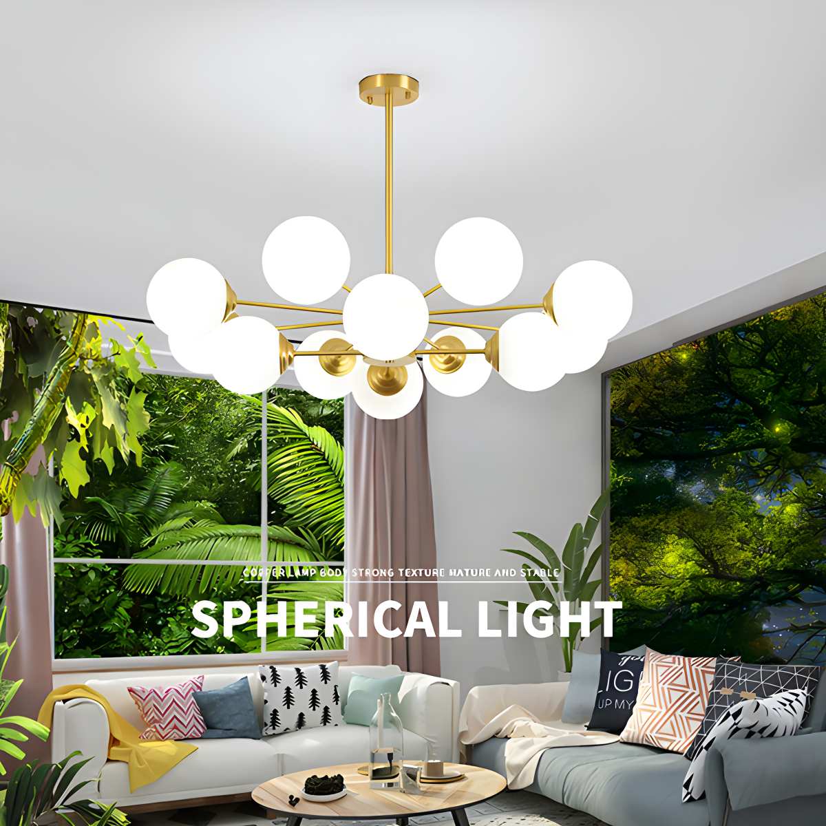 Feyran Melanie Glass Bubble Chandelier