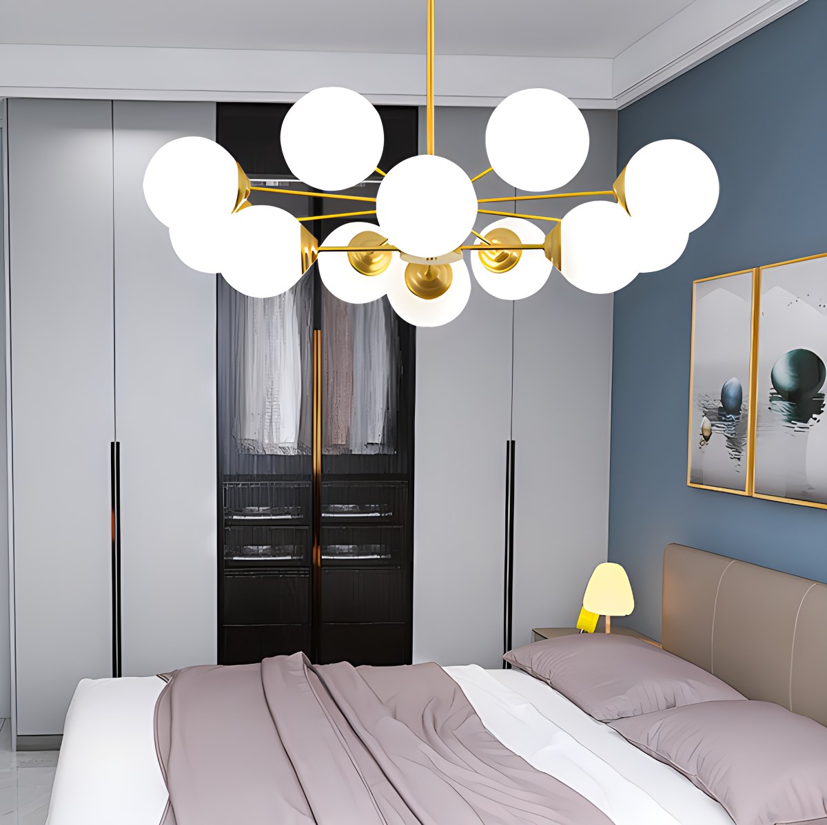 Feyran Melanie Glass Bubble Chandelier