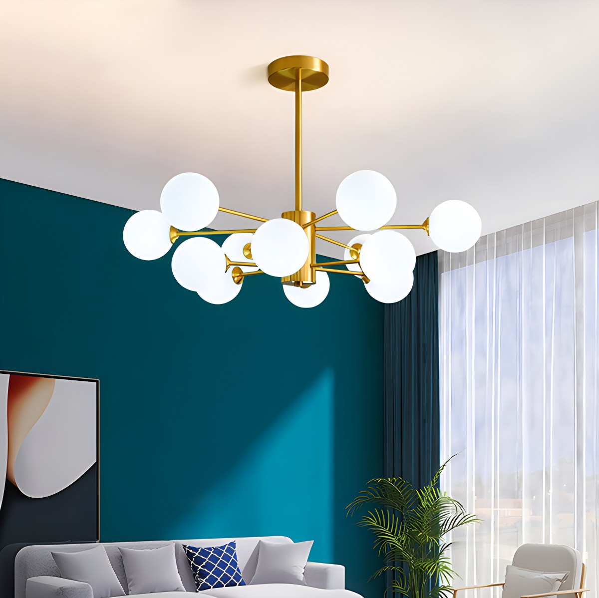 Feyran Melanie Glass Bubble Chandelier