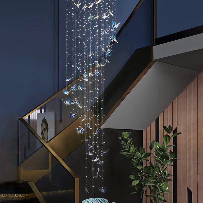 Feyran Butterfly Chandelier Hanging Lights for Staircase