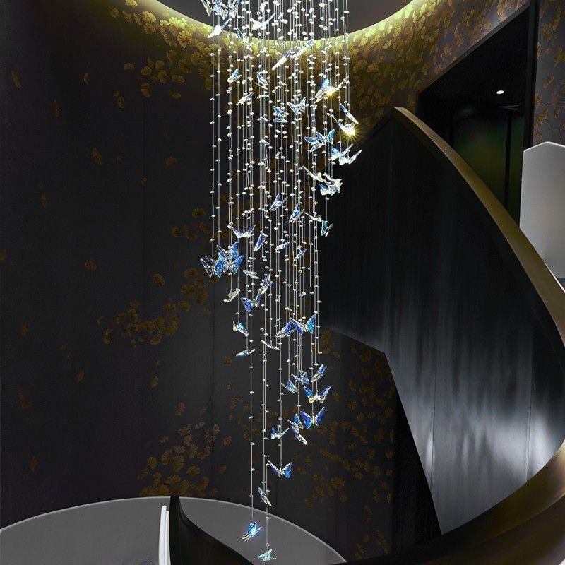 Feyran Butterfly Chandelier Hanging Lights for Staircase
