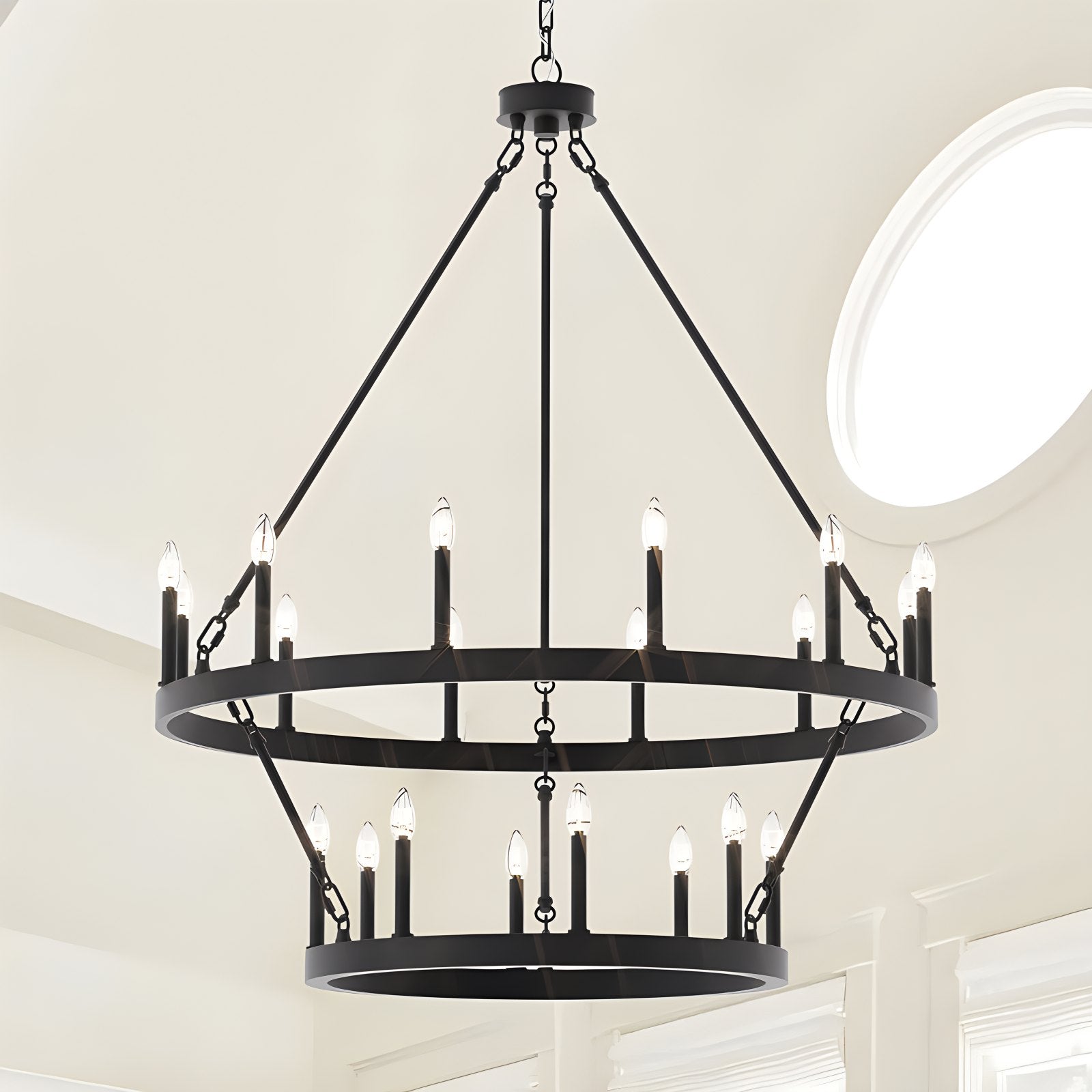 Feyran Candle Shaped Chandelier for Dining Room
