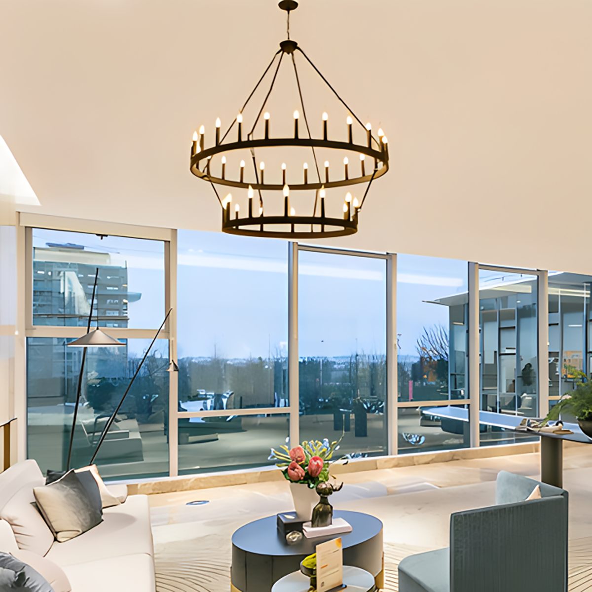 Feyran Candle Shaped Chandelier for Dining Room