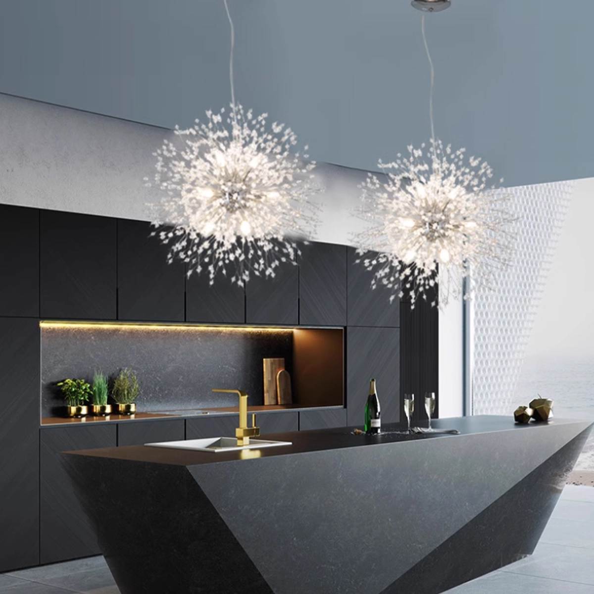 Feyran Charlie Dandelion Crystal Chandelier