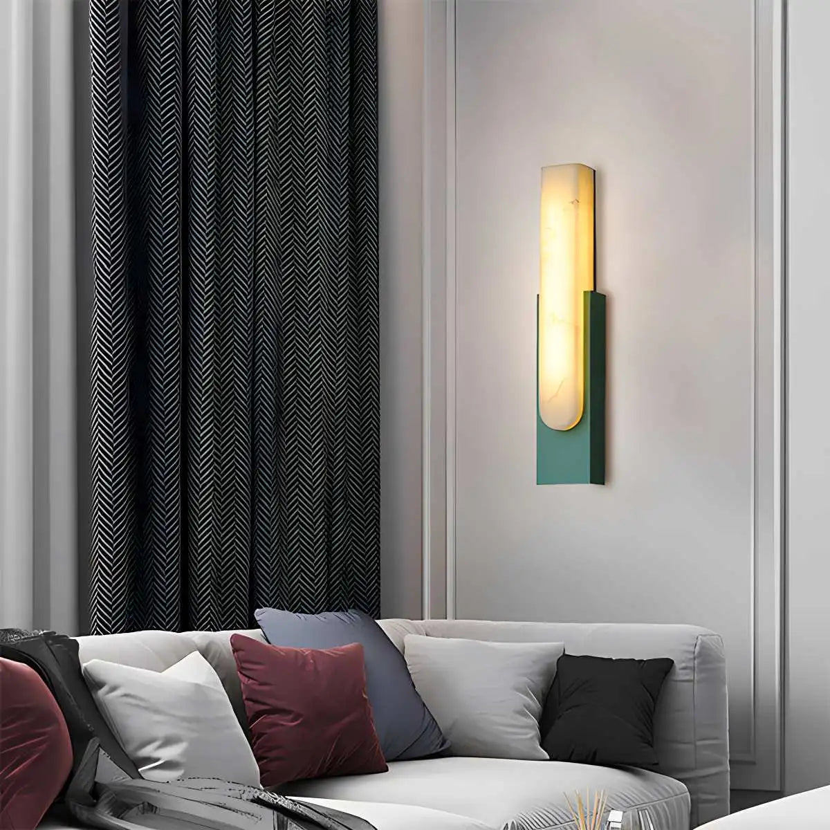 Feyran Chinese Style Alabaster Wall Lamp for Bedroom