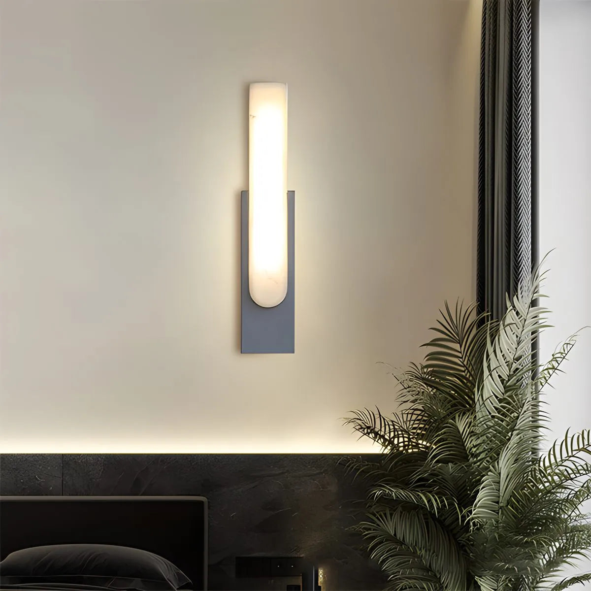 Feyran Chinese Style Alabaster Wall Lamp for Bedroom