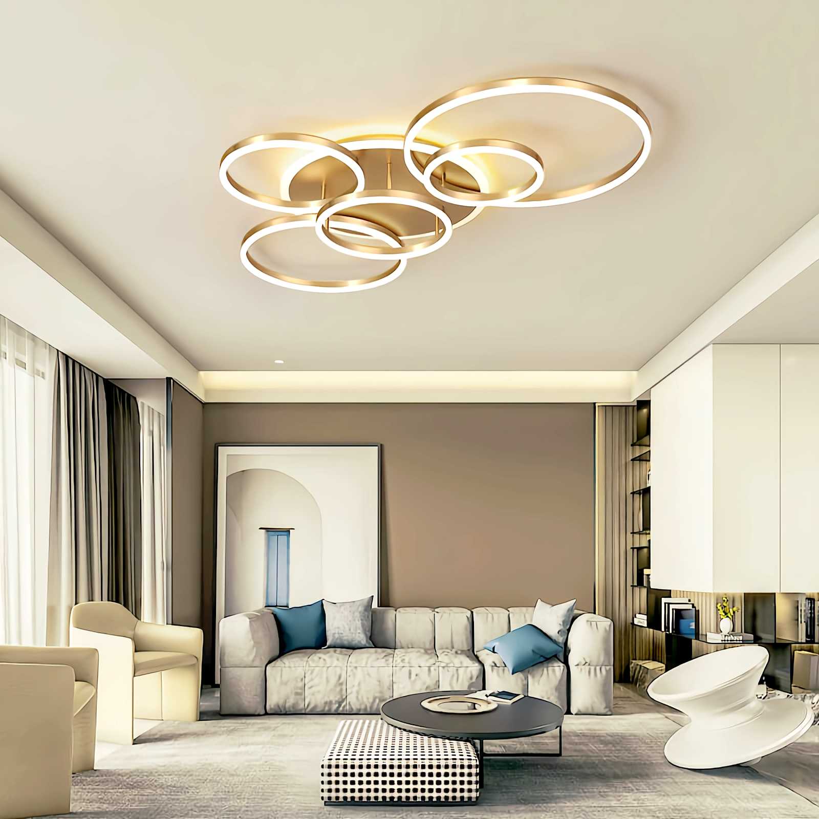 Feyran Circular LED Ceiling Light for Living Room