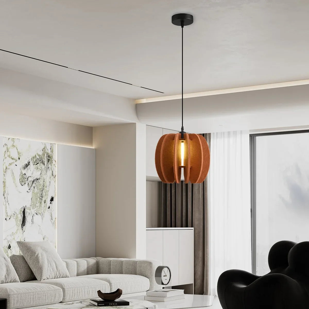 Feyran Circular Arc Piece Acoustic Pendant Light