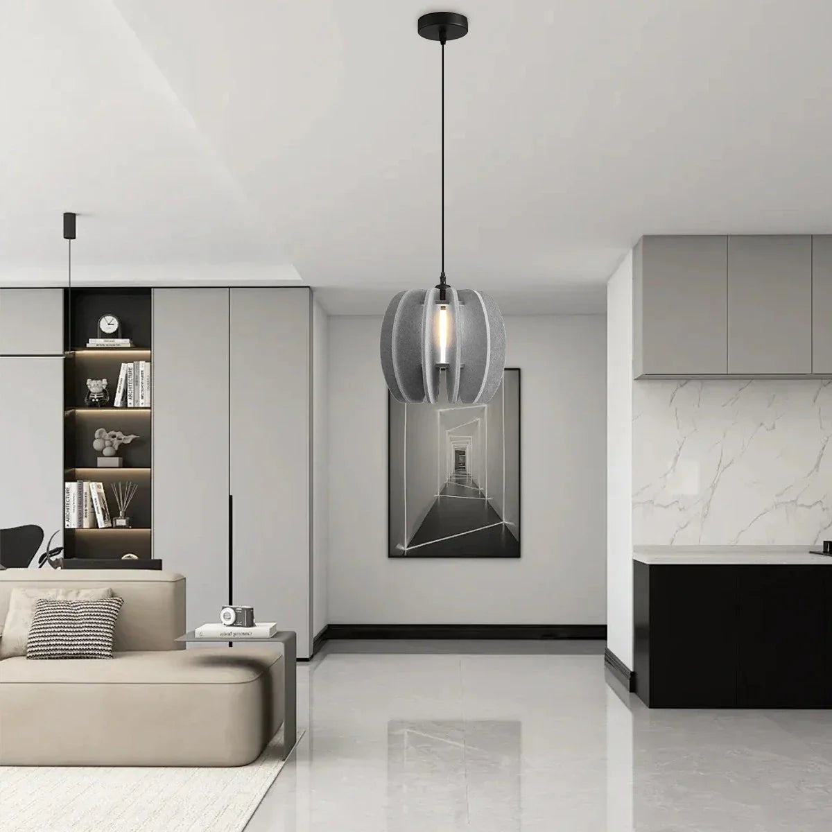 Feyran Circular Arc Piece Acoustic Pendant Light
