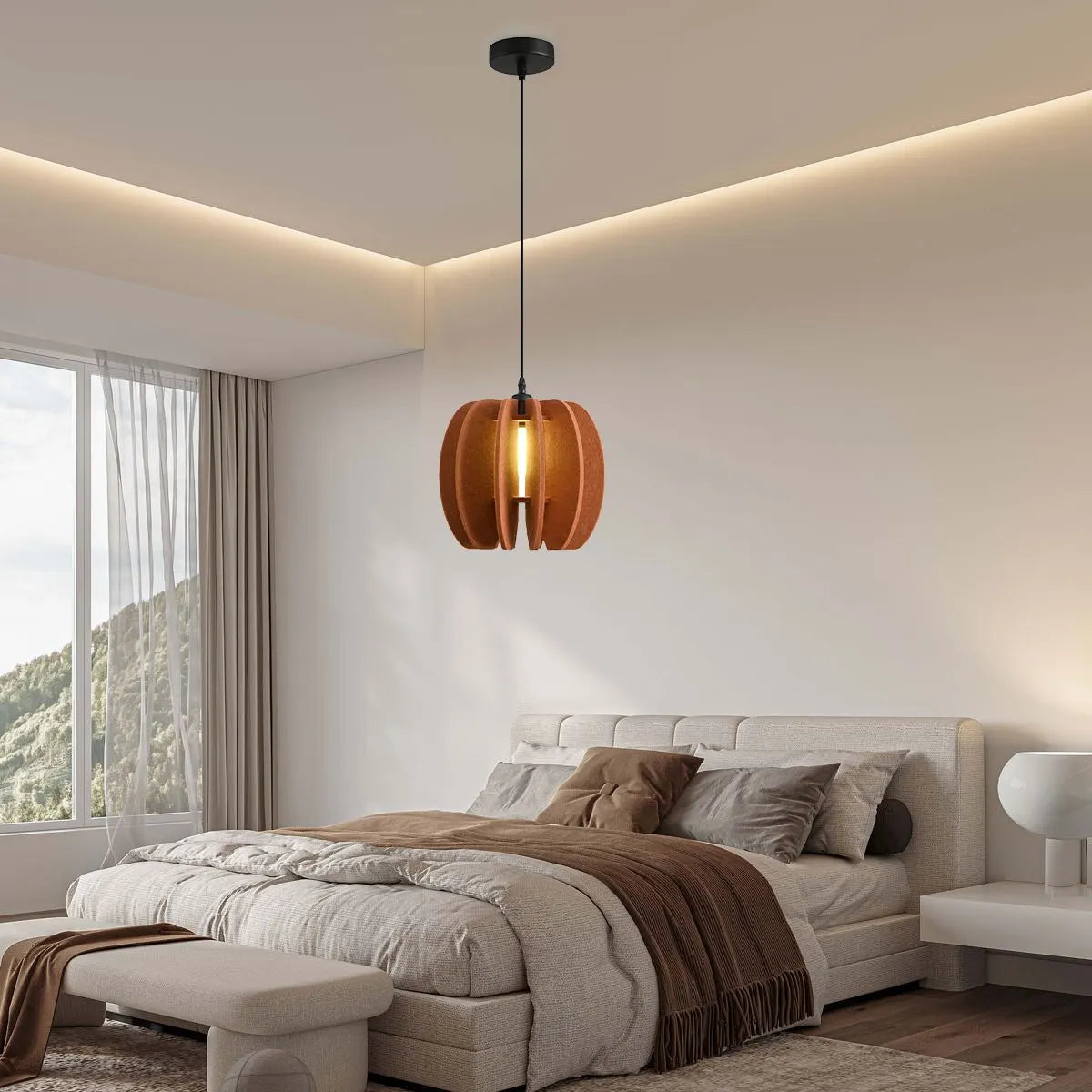 Feyran Circular Arc Piece Acoustic Pendant Light