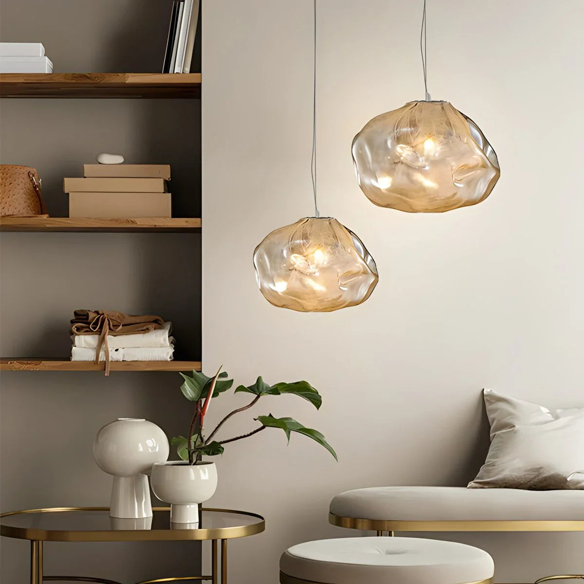 Feyran Light Luxury Cloud Shape Glass Pendant Light