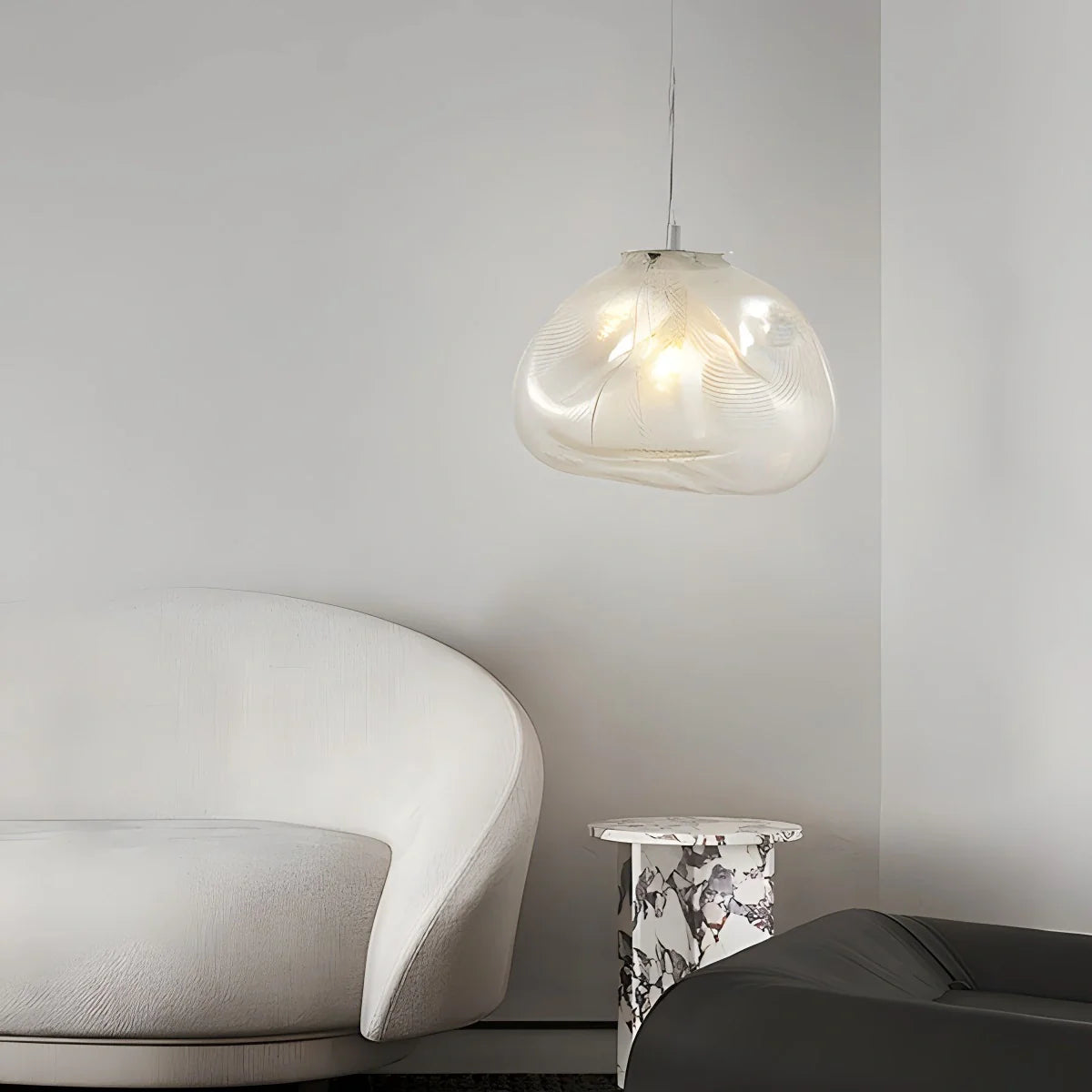 Feyran Light Luxury Cloud Shape Glass Pendant Light