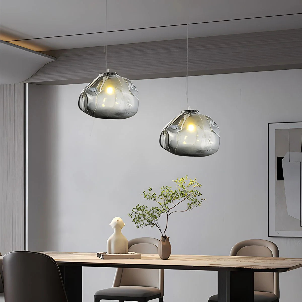 Feyran Light Luxury Cloud Shape Glass Pendant Light