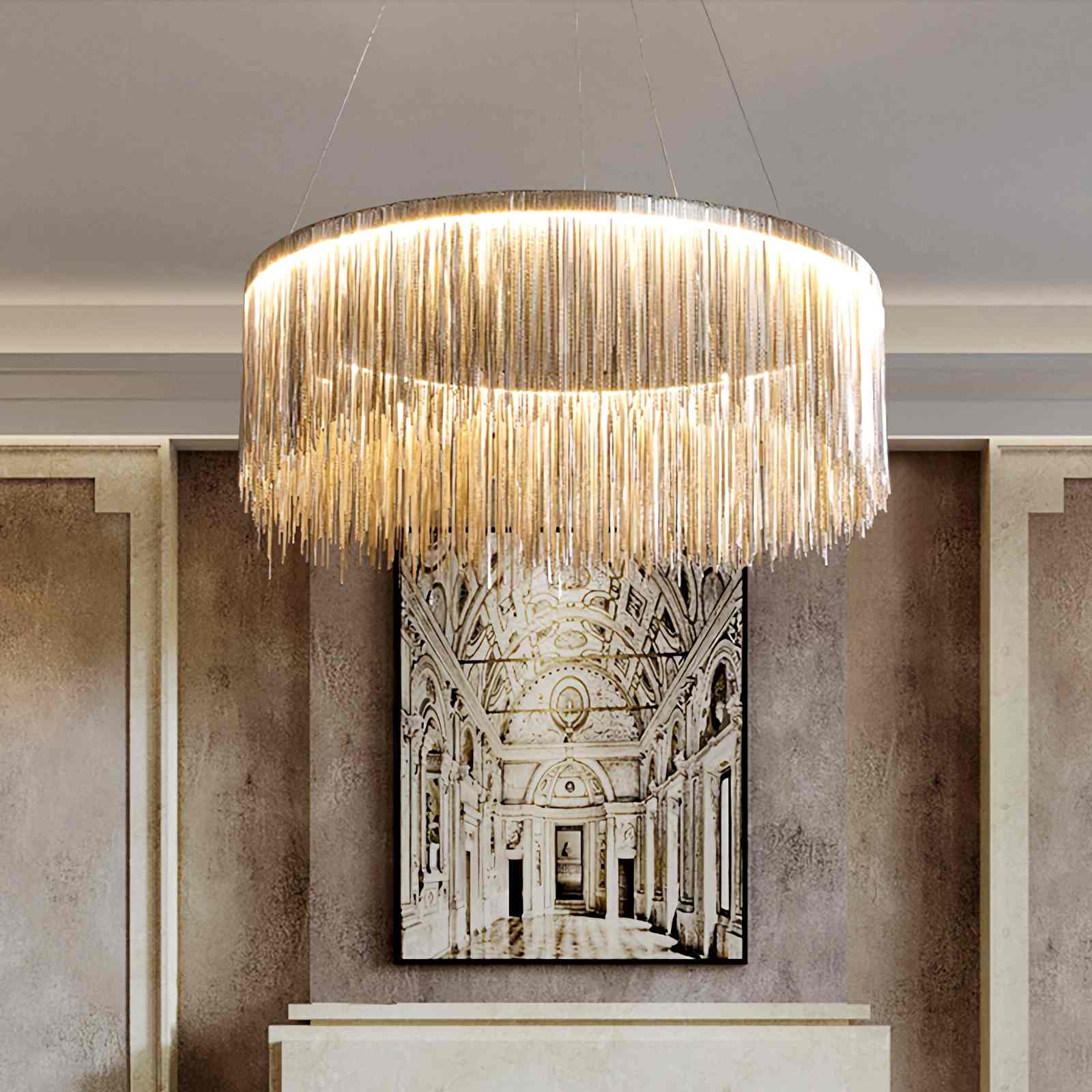 Feyran Modern Art Decor Tassel Chandelier