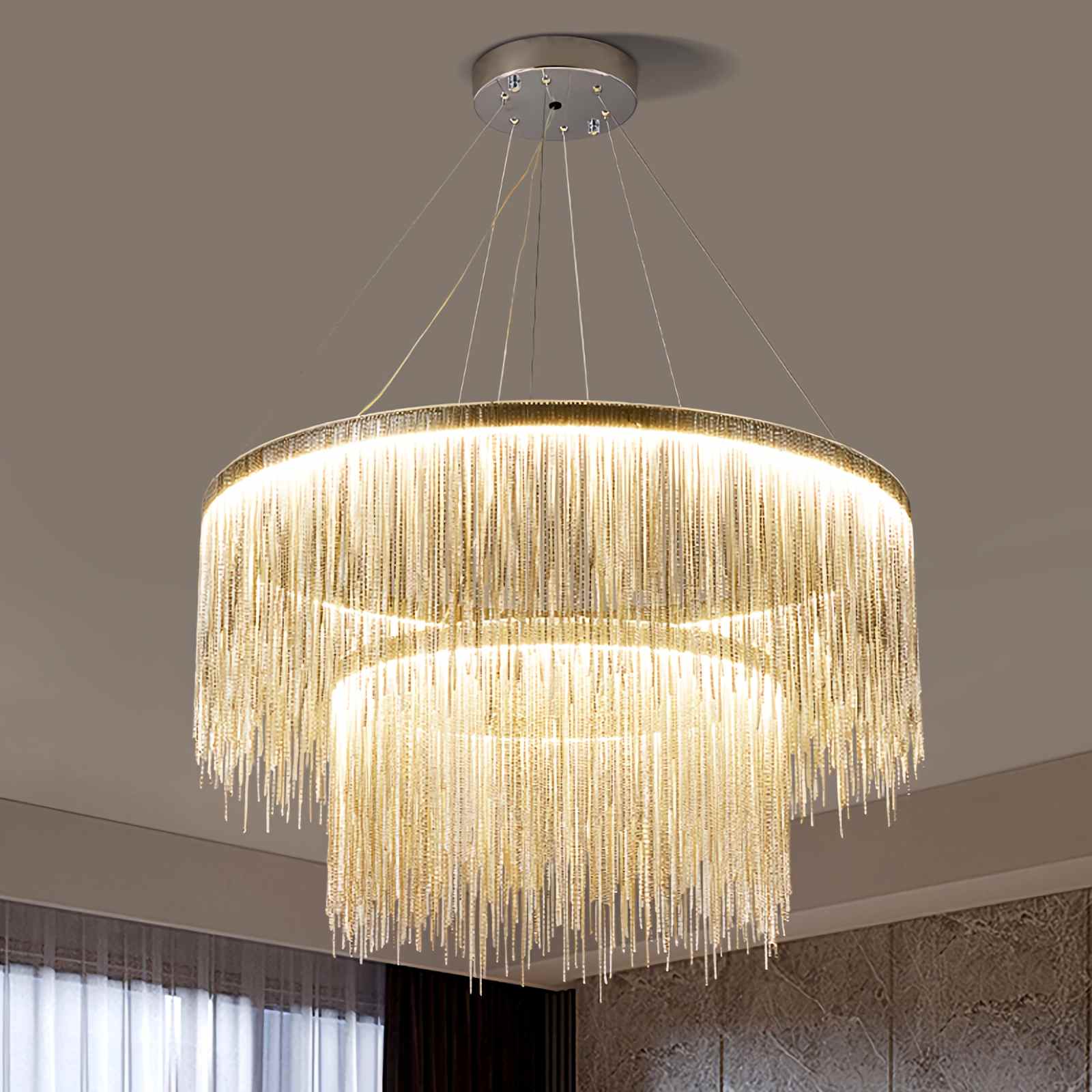 Feyran Modern Art Decor Tassel Chandelier