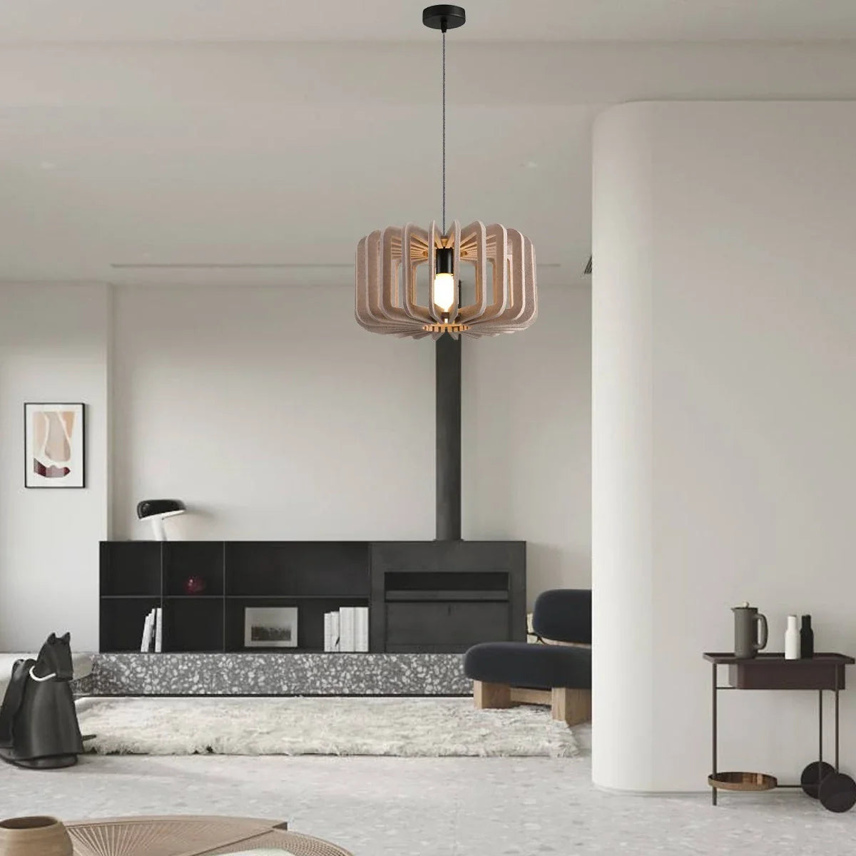 Feyran Column Shaped Birdcage Acoustic Pendant Light