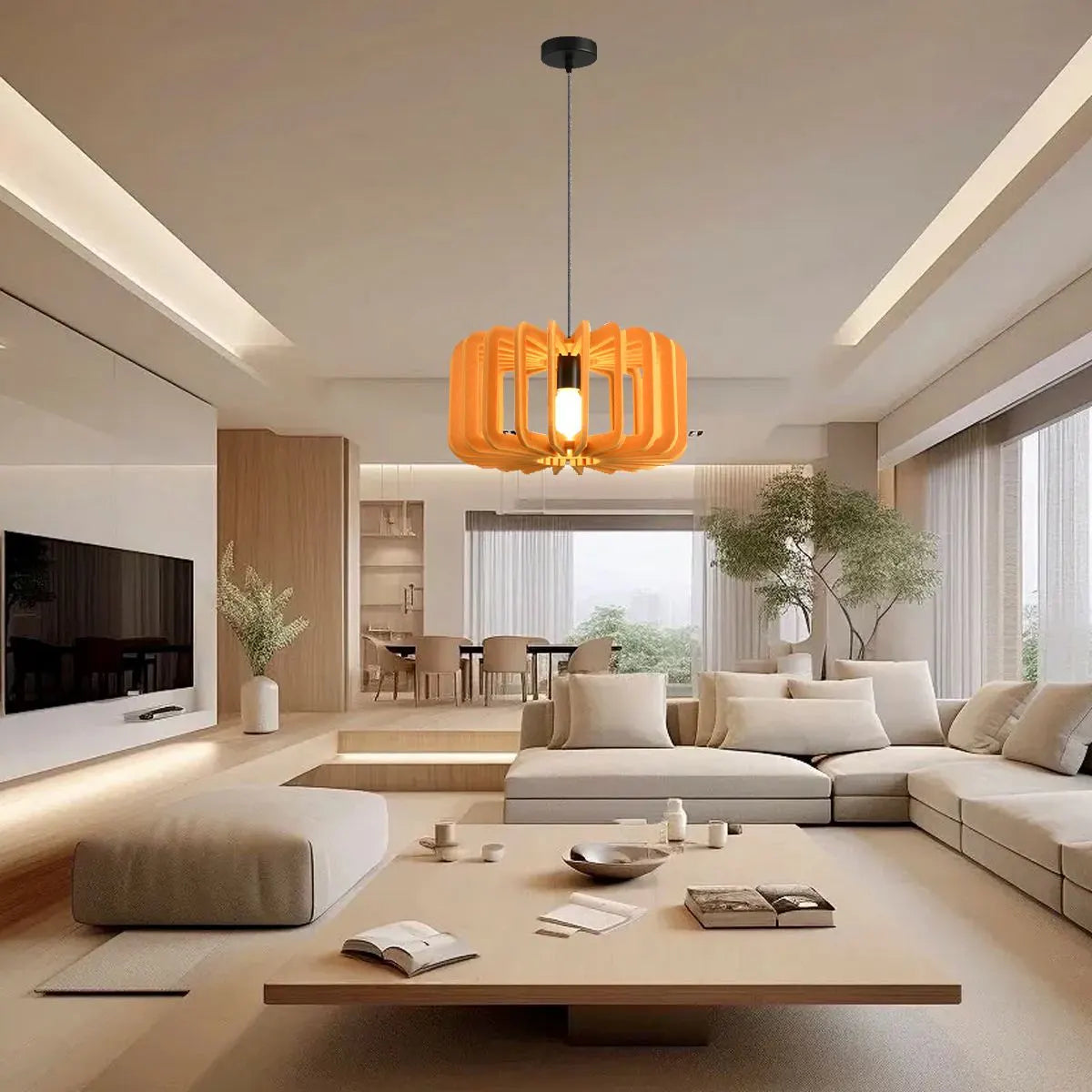 Feyran Column Shaped Birdcage Acoustic Pendant Light