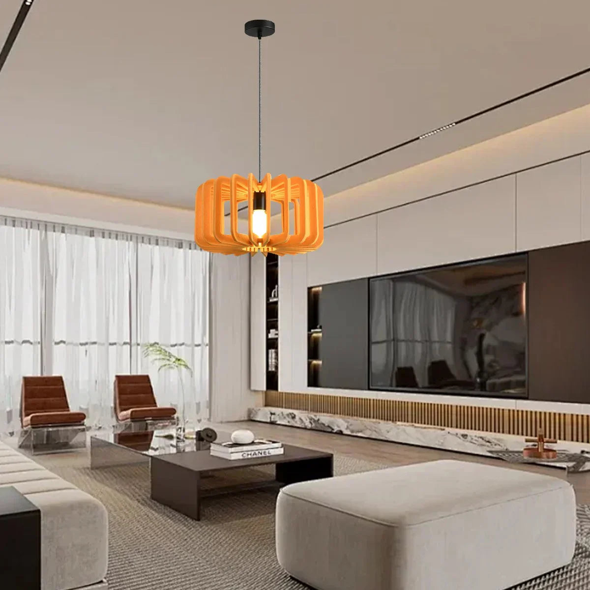 Feyran Column Shaped Birdcage Acoustic Pendant Light