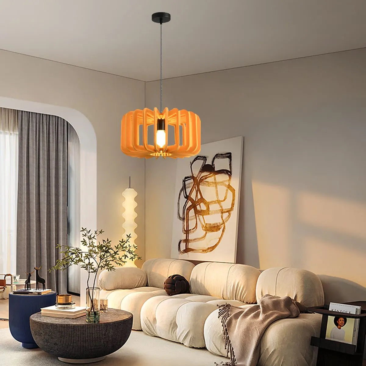 Feyran Column Shaped Birdcage Acoustic Pendant Light